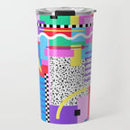 Memphis pattern 131 - 80s / 90s Retro Travel Mug Gallery Image 1