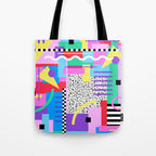 Memphis pattern 131 - 80s / 90s Retro Tote Bag Gallery Image 1