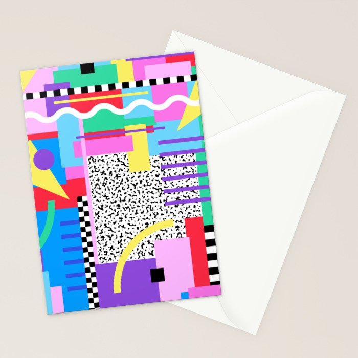 Memphis pattern 131 - 80s / 90s Retro Stationery Card Gallery Image 2