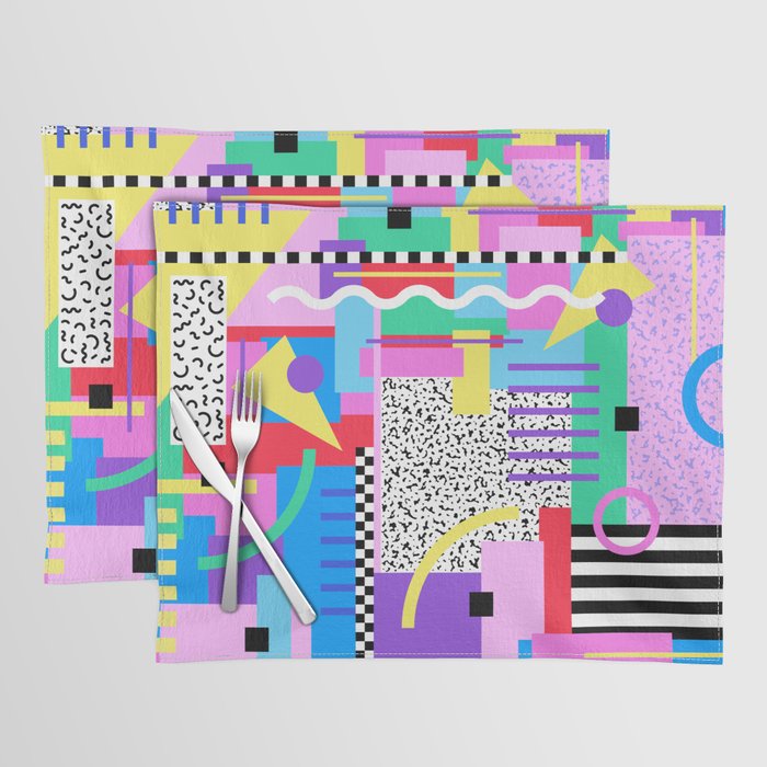 Memphis pattern 131 - 80s / 90s Retro Placemat Gallery Image 1