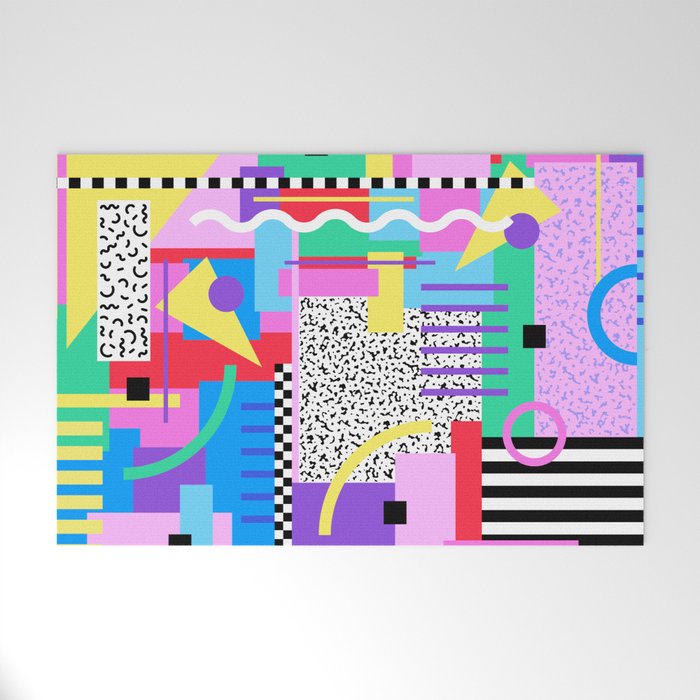 Memphis pattern 131 - 80s / 90s Retro Welcome Mat Gallery Image 1