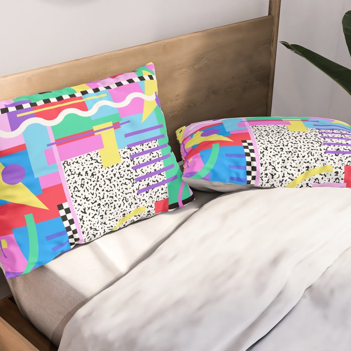 Memphis pattern 131 - 80s / 90s Retro Pillow Sham Gallery Image 2
