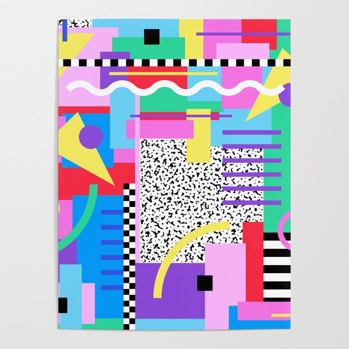 Memphis pattern 131 - 80s / 90s Retro Poster Gallery Image 1