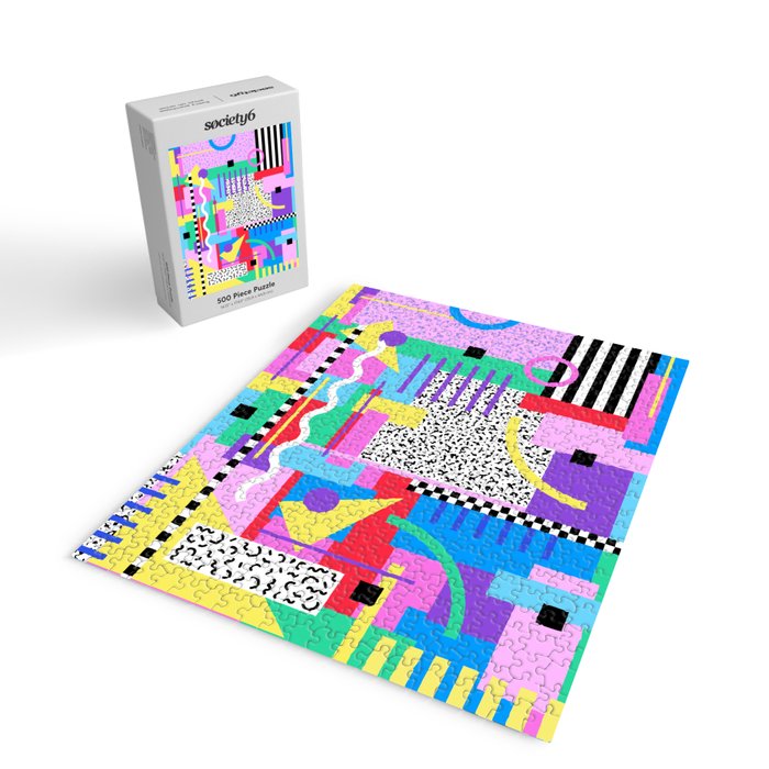 Memphis pattern 131 - 80s / 90s Retro Jigsaw Puzzle Gallery Image 2