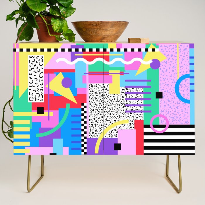 Memphis pattern 131 - 80s / 90s Retro Credenza Gallery Image 1