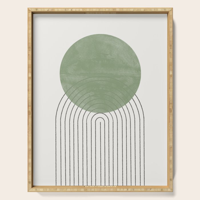 Green Sun Positive Vibe  Serving Tray Gallery Image 1