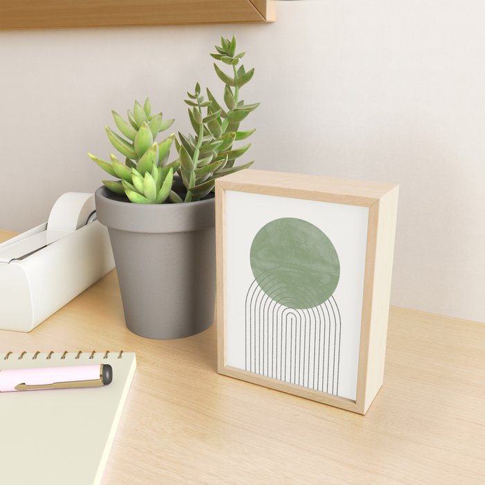 Green Sun Positive Vibe  Mini Art Print Gallery Image 2