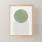 Green Sun Positive Vibe  Mini Art Print Gallery Image 1