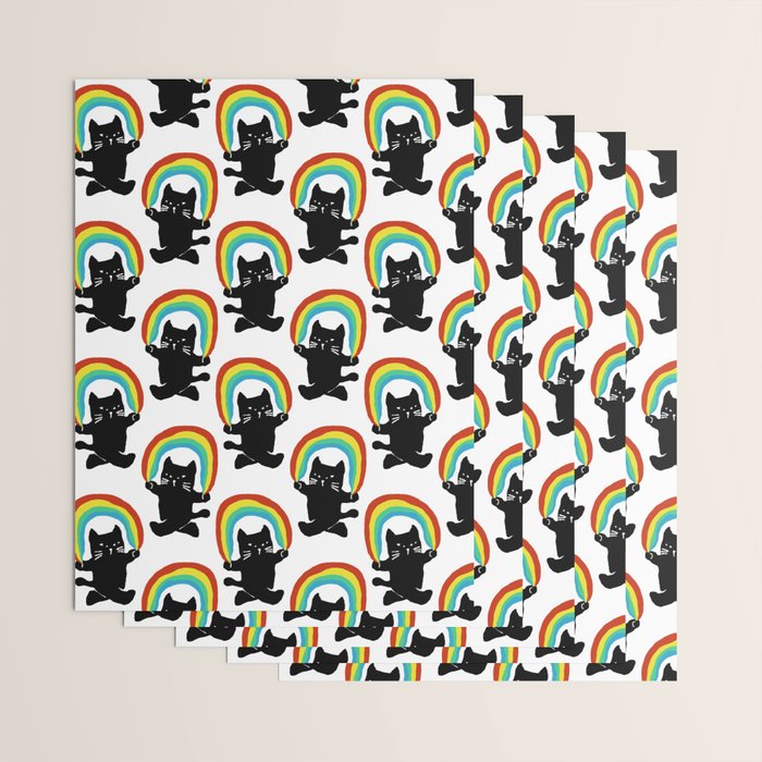 Rainbow cat Wrapping Paper Gallery Image 3
