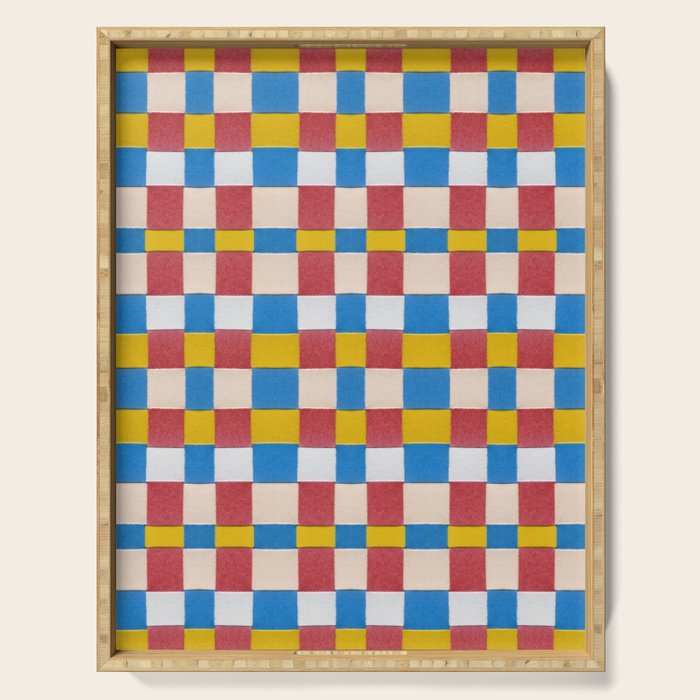 Paper Weaving Pattern #2 Serving Tray Gallery Image 1