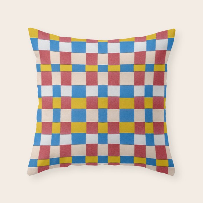 Paper Weaving Pattern #2 Throw Pillow Gallery Image 1