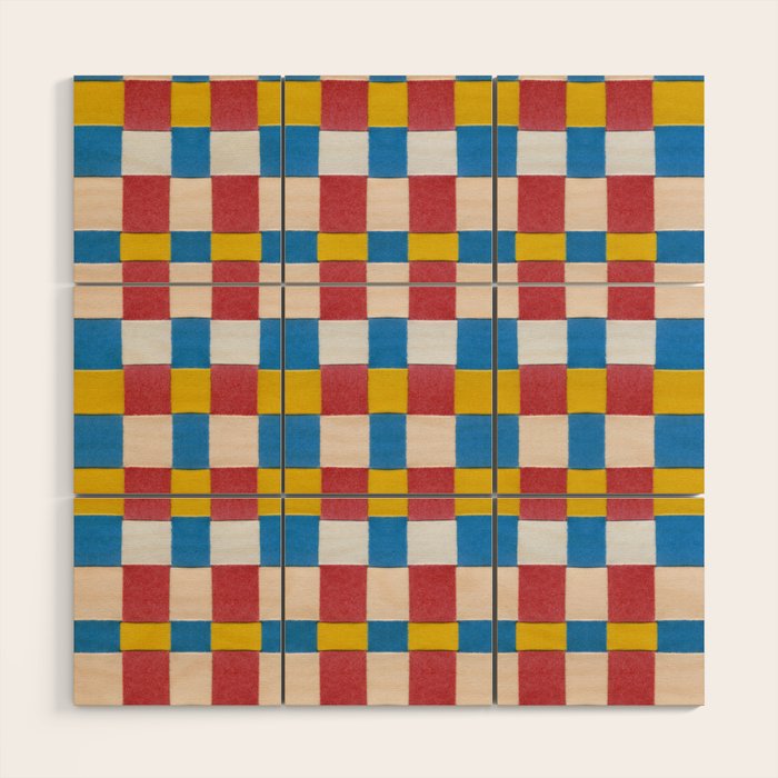 Paper Weaving Pattern #2 Wood Wall Art Gallery Image 1