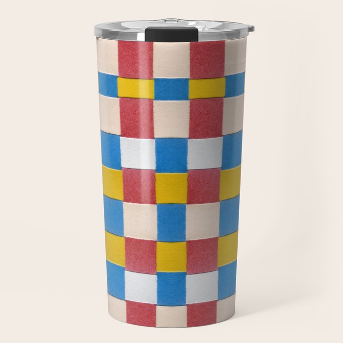 Paper Weaving Pattern #2 Travel Mug Gallery Image 1