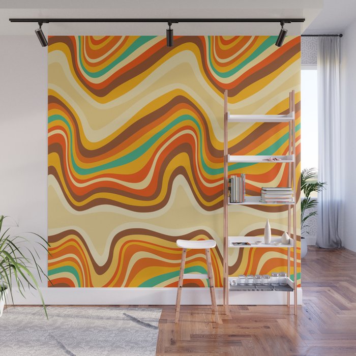 retro wave warm Wall Mural Gallery Image 1