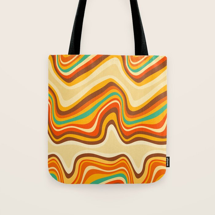 retro wave warm Tote Bag Gallery Image 1