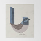 Whimsy Superb Fairywren Throw Blanket Gallery Image 2