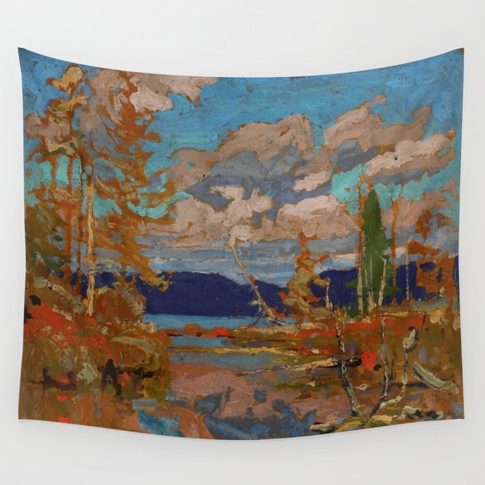 Tom Thomson The Lake, Bright Day 1916 Canadian Landscape Artist Wall Tapestry Gallery Image 4