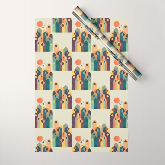 Ancient city Wrapping Paper Gallery Image 1