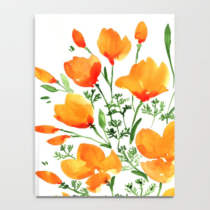 Watercolor California poppies Notebook Gallery Image 4