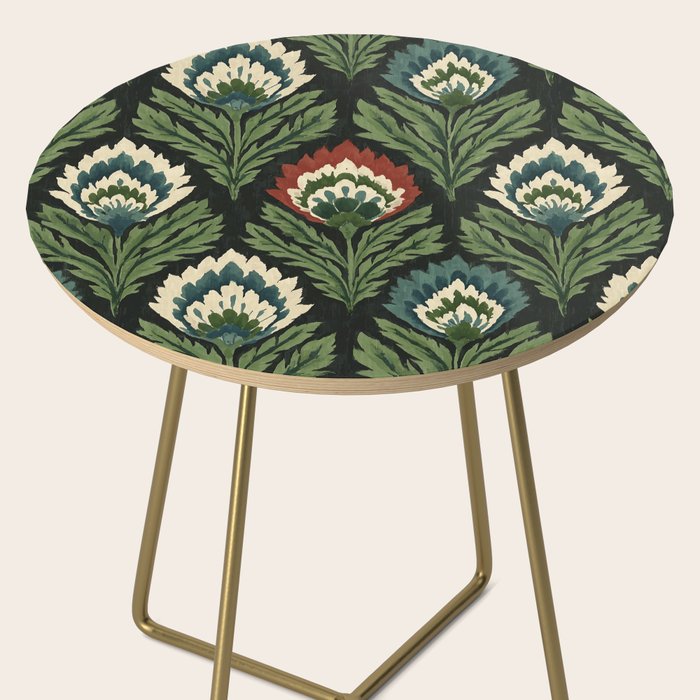 Vintage Floral Tapestry Pattern Side Table Gallery Image 2