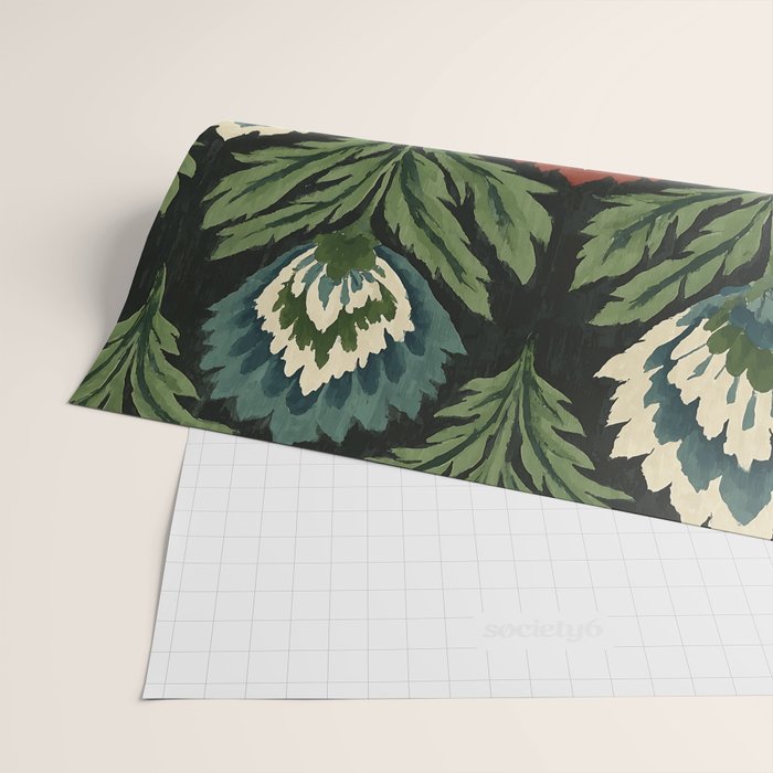 Vintage Floral Tapestry Pattern Wrapping Paper Gallery Image 2