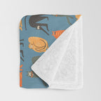 Badass gang cats Throw Blanket Gallery Image 3