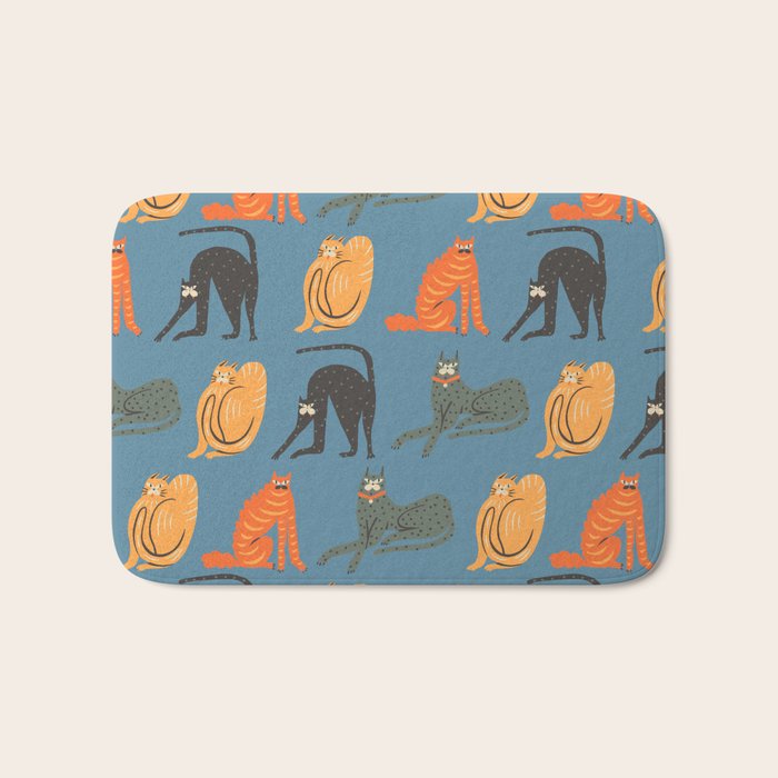 Badass gang cats Bath Mat Gallery Image 1