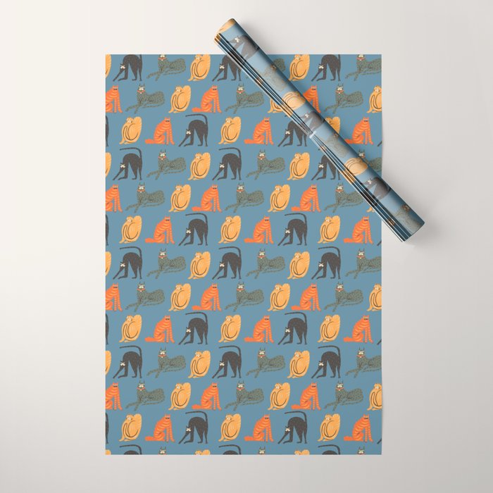 Badass gang cats Wrapping Paper Gallery Image 1