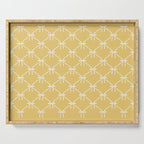 Bows & Ribbons Pattern XXI Butter Yellow Serving Tray Gallery Image 1