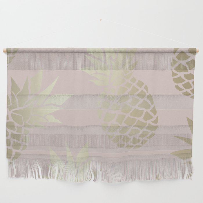 Glam, Pineapple Art, Pink Aesthetic with Gold Wall Hanging Gallery Image 1