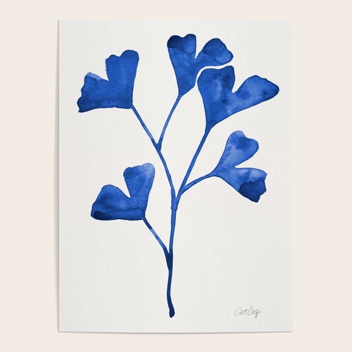Ginkgo Biloba - Navy Poster Gallery Image 4