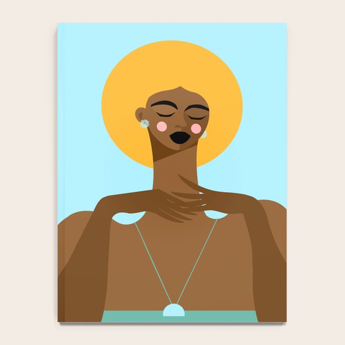 Dreaming in Color - Abstract Black Woman Illustration Notebook Gallery Image 4