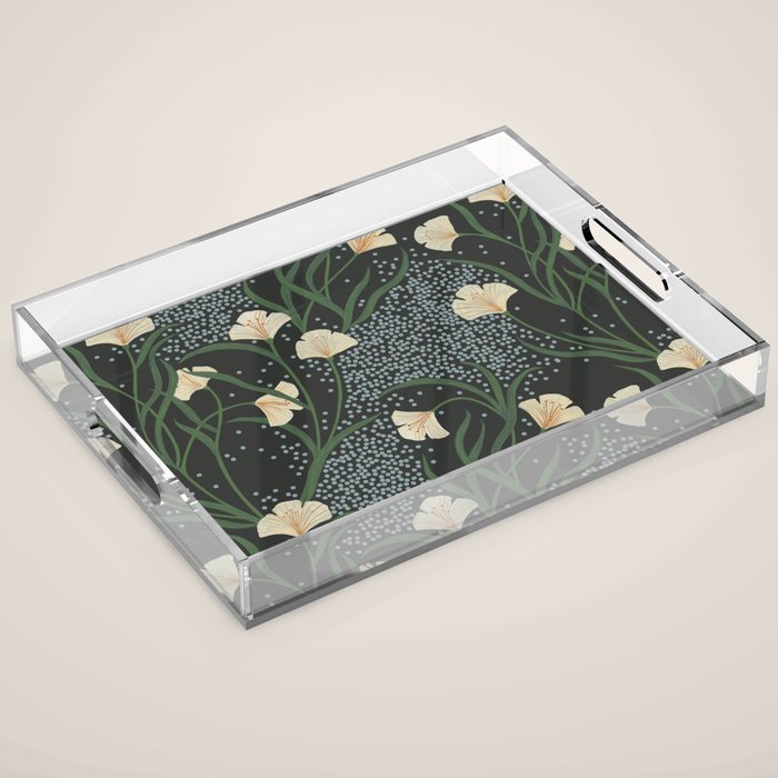 Lily Floral Acrylic Tray Gallery Image 1