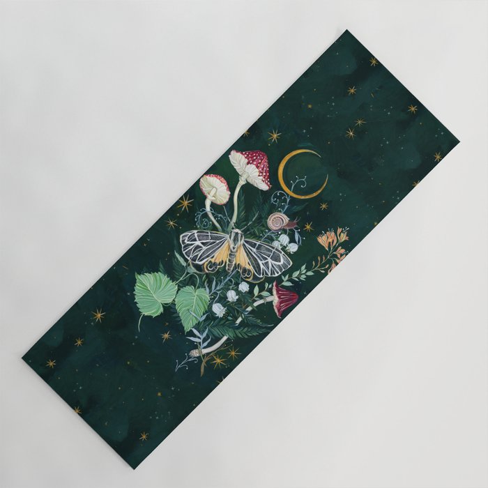 Mushroom night moth Yoga Mat Gallery Image 1