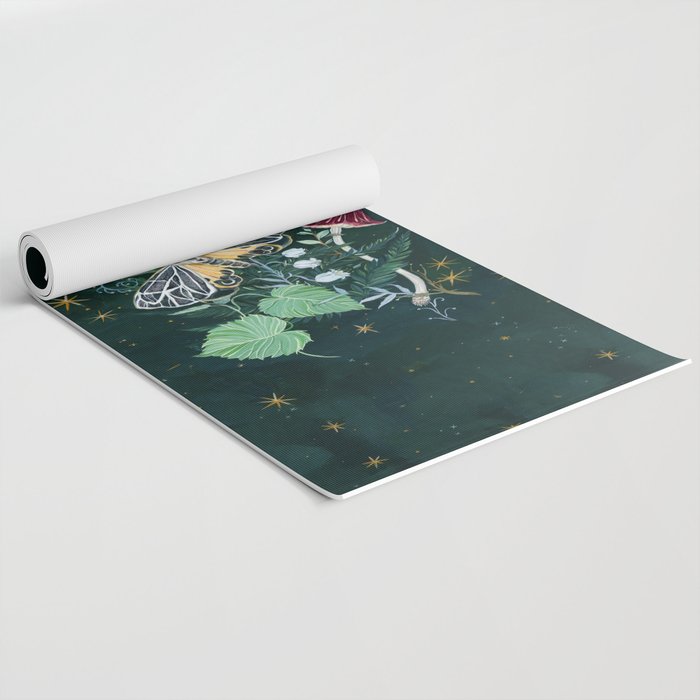 Mushroom night moth Yoga Mat Gallery Image 2