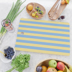 Bold Vertical Stripes Pattern - butter yellow and blue Cutting Board Gallery Image 2