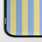 Bold Vertical Stripes Pattern - butter yellow and blue Laptop Sleeve Gallery Image 3