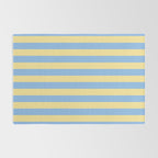 Bold Vertical Stripes Pattern - butter yellow and blue Rug Gallery Image 2