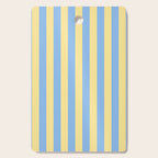Bold Vertical Stripes Pattern - butter yellow and blue Cutting Board Gallery Image 1