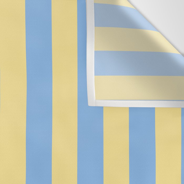 Bold Vertical Stripes Pattern - butter yellow and blue Wall Tapestry Gallery Image 3