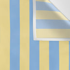Bold Vertical Stripes Pattern - butter yellow and blue Wall Tapestry Gallery Image 3