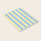 Bold Vertical Stripes Pattern - butter yellow and blue Notebook Gallery Image 3