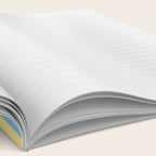 Bold Vertical Stripes Pattern - butter yellow and blue Notebook Gallery Image 2