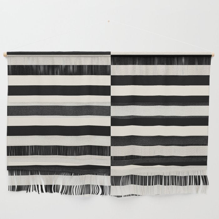 Broad Stripe - black and alabaster Wall Hanging Gallery Image 1