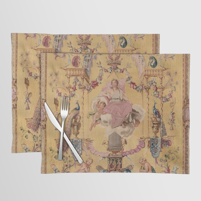 Antique 18th Century 'Portal of the Gods' French Gobelin Tapestry Placemat Gallery Image 1