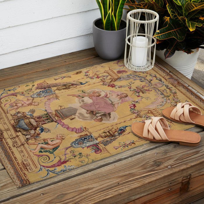 Antique 18th Century 'Portal of the Gods' French Gobelin Tapestry Outdoor Rug Gallery Image 2