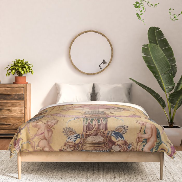 Antique 18th Century 'Portal of the Gods' French Gobelin Tapestry Comforter Gallery Image 3