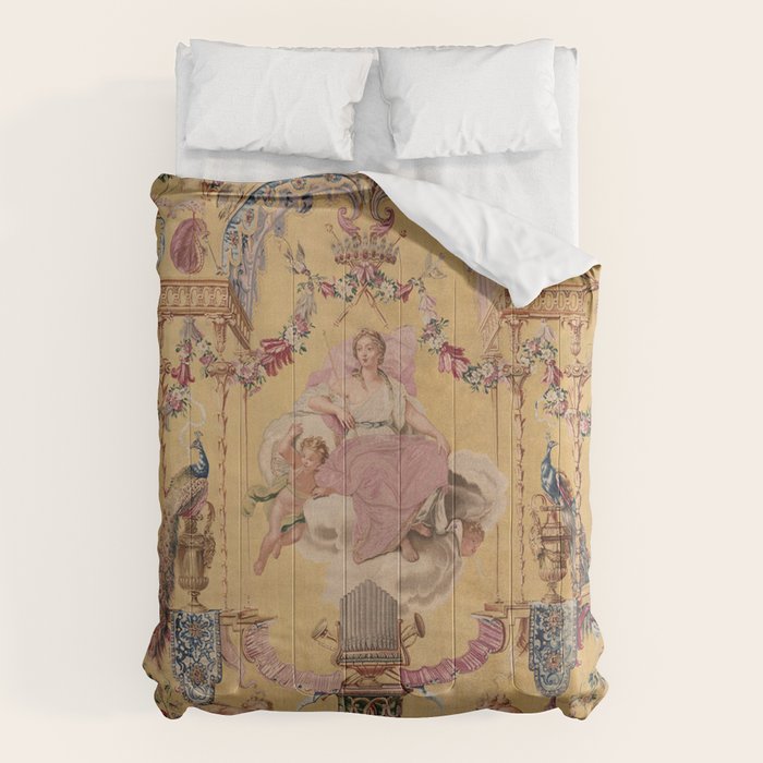 Antique 18th Century 'Portal of the Gods' French Gobelin Tapestry Comforter Gallery Image 1