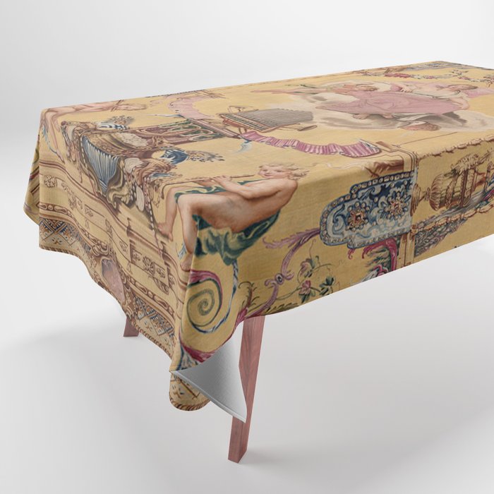 Antique 18th Century 'Portal of the Gods' French Gobelin Tapestry Tablecloth Gallery Image 1
