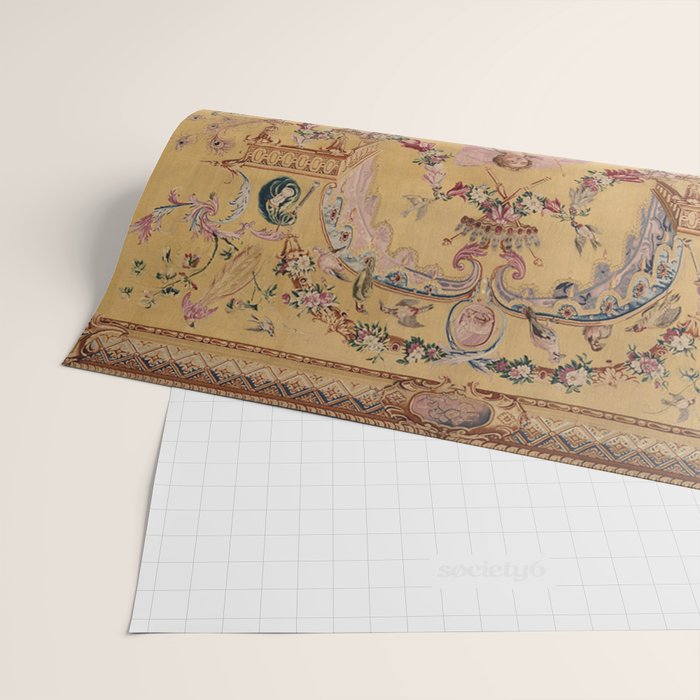 Antique 18th Century 'Portal of the Gods' French Gobelin Tapestry Wrapping Paper Gallery Image 2